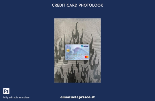 modello frontale photolook mastercard banca Libano BBAC in stile verificato